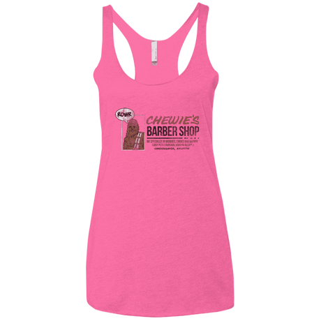 T-Shirts Vintage Pink / X-Small Chewie's Barber Shop Women's Triblend Racerback Tank