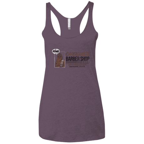 T-Shirts Vintage Purple / X-Small Chewie's Barber Shop Women's Triblend Racerback Tank