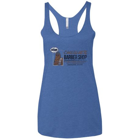 T-Shirts Vintage Royal / X-Small Chewie's Barber Shop Women's Triblend Racerback Tank
