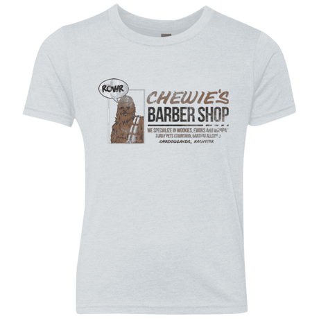 T-Shirts Heather White / YXS Chewie's Barber Shop Youth Triblend T-Shirt