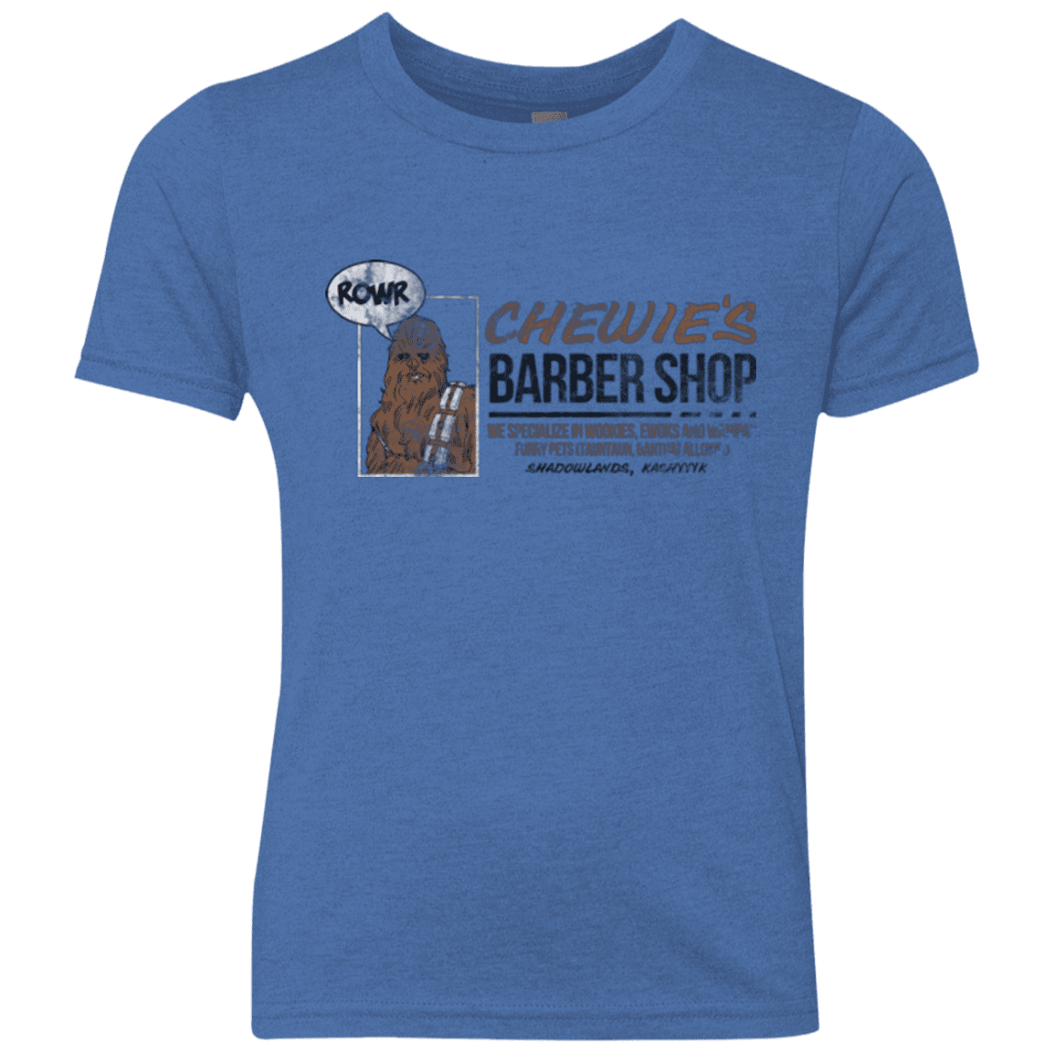 T-Shirts Vintage Royal / YXS Chewie's Barber Shop Youth Triblend T-Shirt