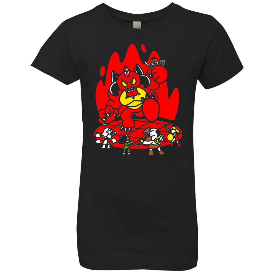 T-Shirts Black / YXS Chibi Battle Diablo Girls Premium T-Shirt