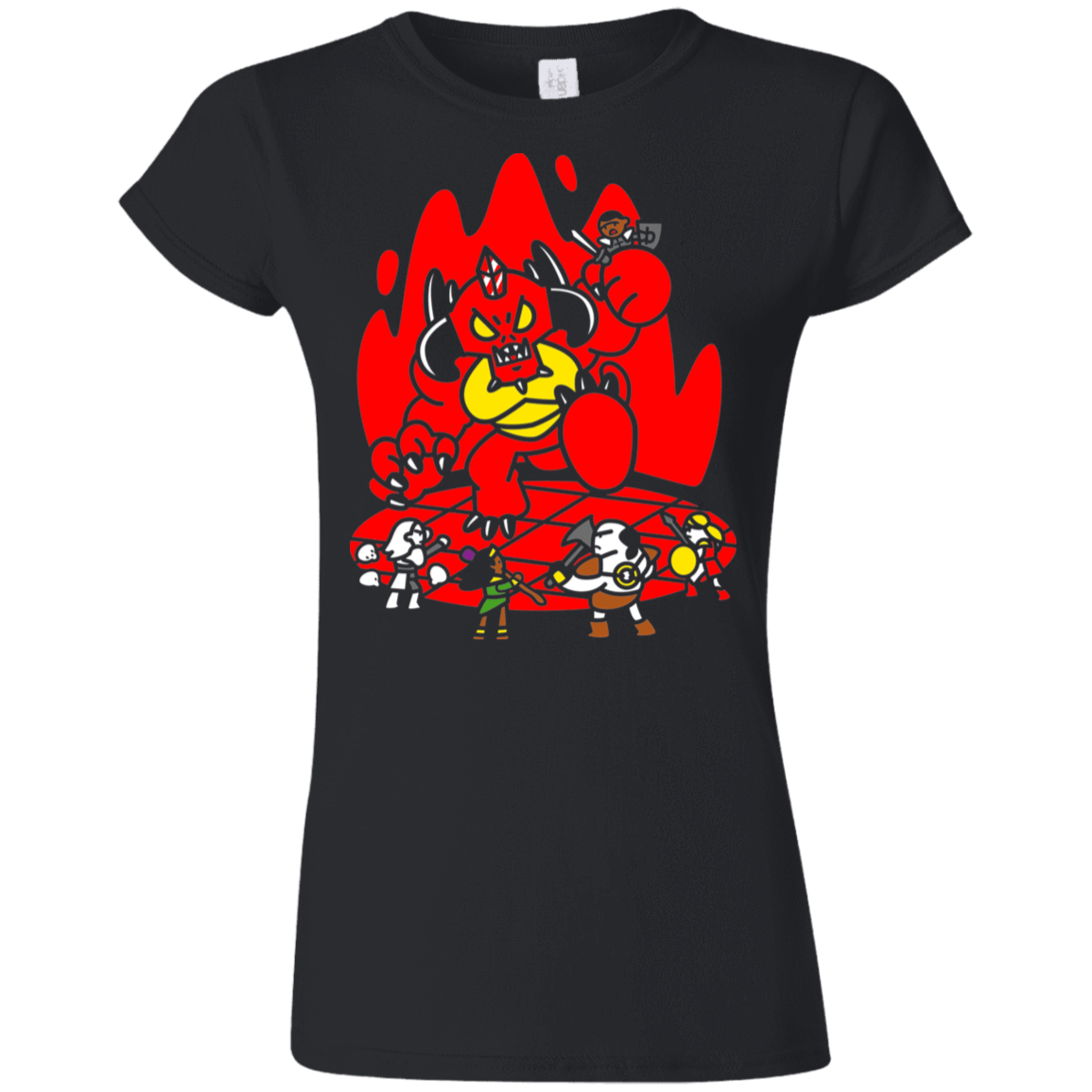 T-Shirts Black / S Chibi Battle Diablo Junior Slimmer-Fit T-Shirt