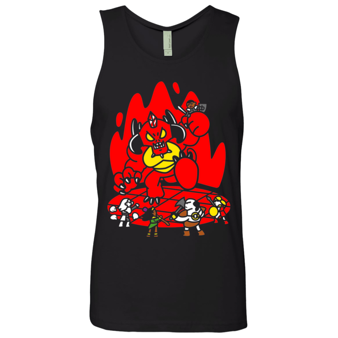 T-Shirts Black / S Chibi Battle Diablo Men's Premium Tank Top