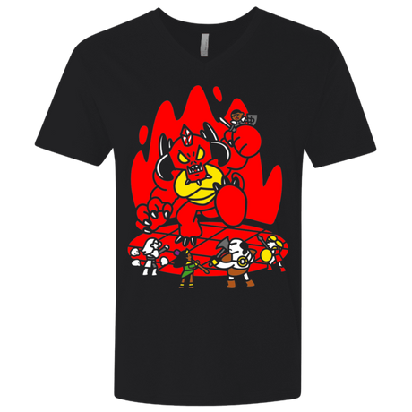 T-Shirts Black / X-Small Chibi Battle Diablo Men's Premium V-Neck