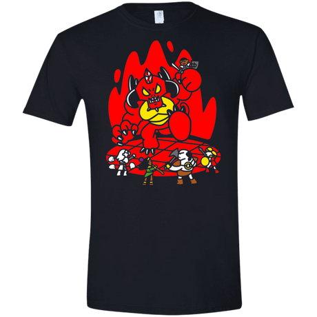 T-Shirts Black / X-Small Chibi Battle Diablo Men's Semi-Fitted Softstyle