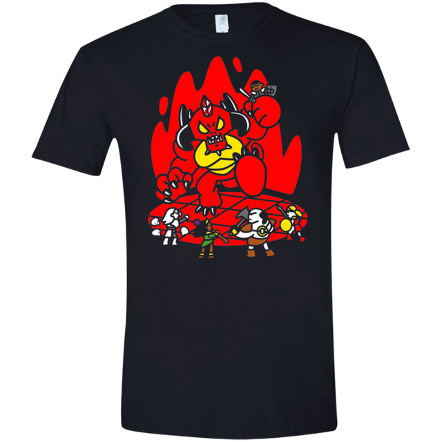 T-Shirts Black / X-Small Chibi Battle Diablo Men's Semi-Fitted Softstyle