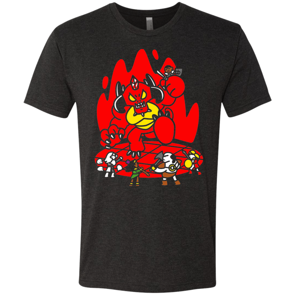 T-Shirts Vintage Black / S Chibi Battle Diablo Men's Triblend T-Shirt