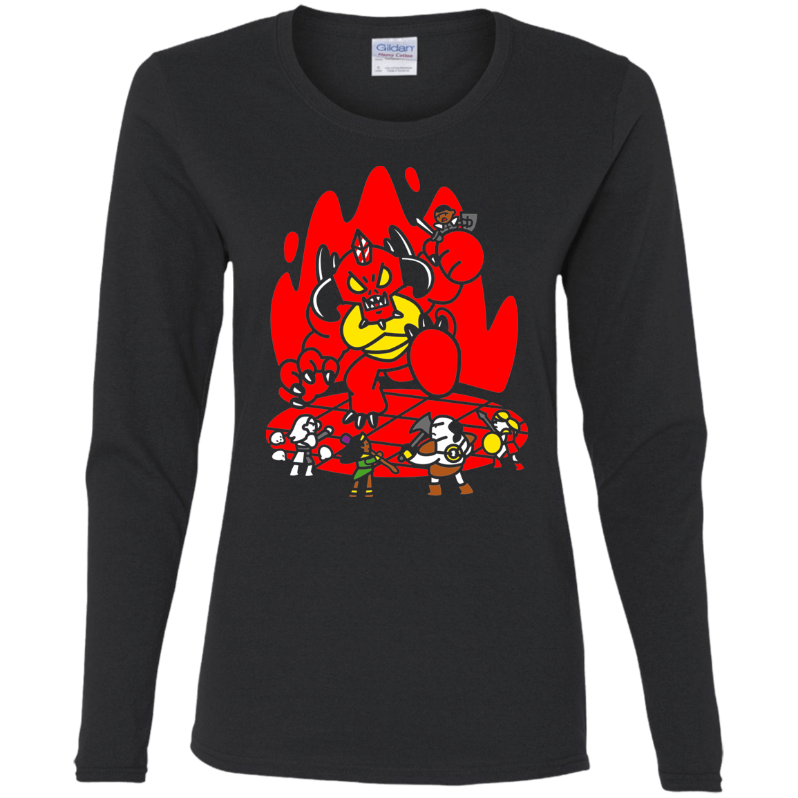 T-Shirts Black / S Chibi Battle Diablo Women's Long Sleeve T-Shirt