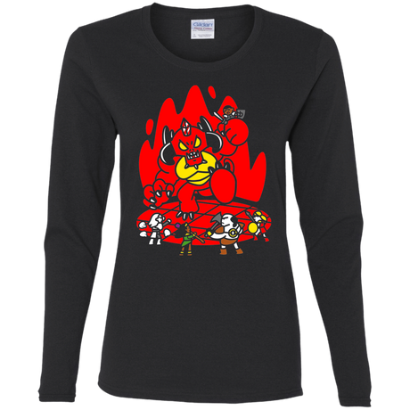 T-Shirts Black / S Chibi Battle Diablo Women's Long Sleeve T-Shirt