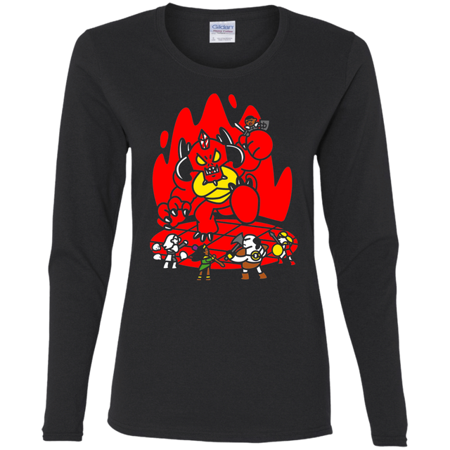 T-Shirts Black / S Chibi Battle Diablo Women's Long Sleeve T-Shirt