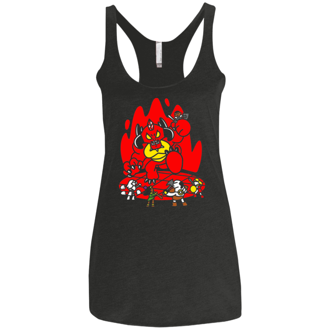 T-Shirts Vintage Black / X-Small Chibi Battle Diablo Women's Triblend Racerback Tank