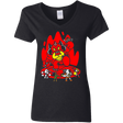 T-Shirts Black / S Chibi Battle Diablo Women's V-Neck T-Shirt