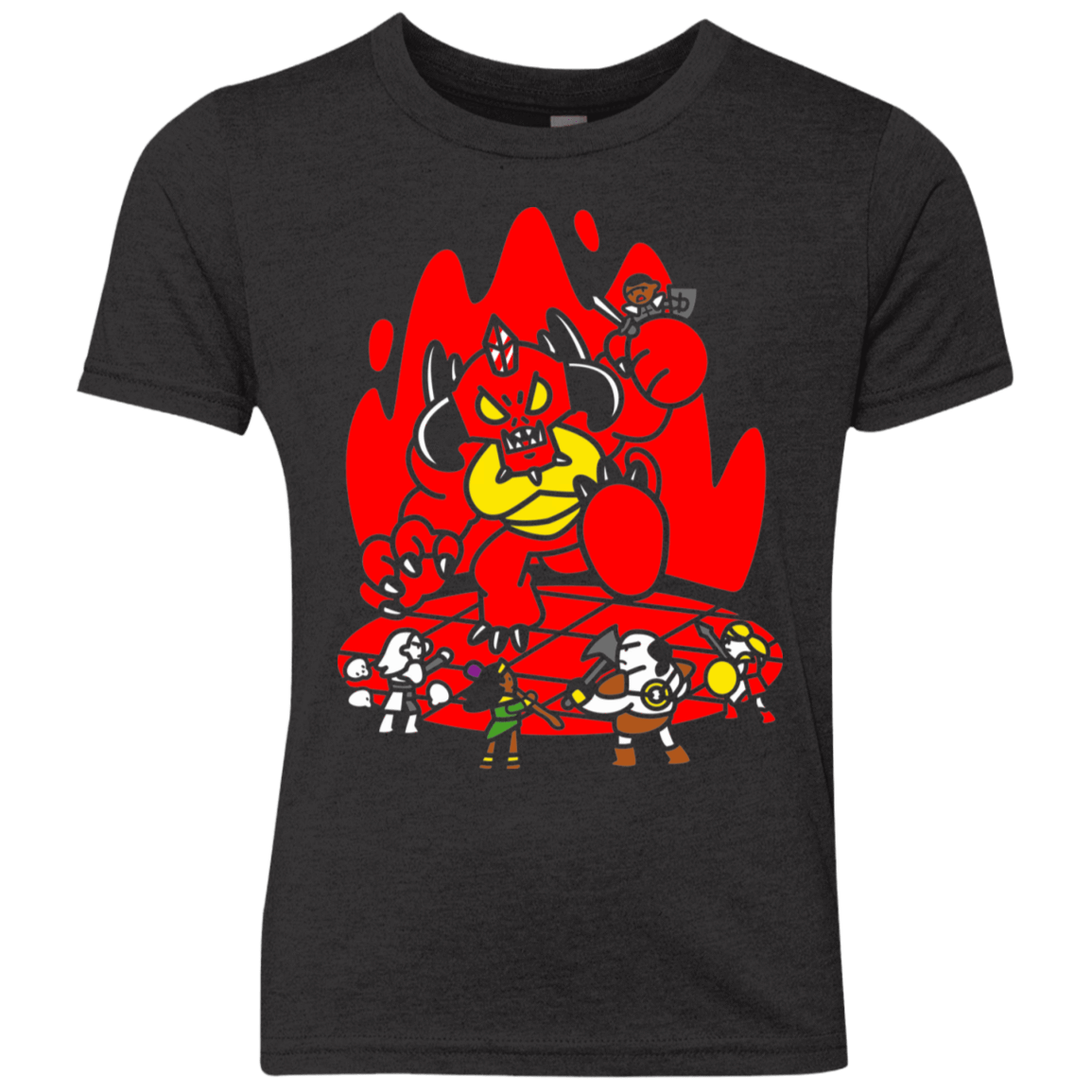 T-Shirts Vintage Black / YXS Chibi Battle Diablo Youth Triblend T-Shirt