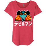 T-Shirts Vintage Red / X-Small ChibiDebiruman Triblend Dolman Sleeve