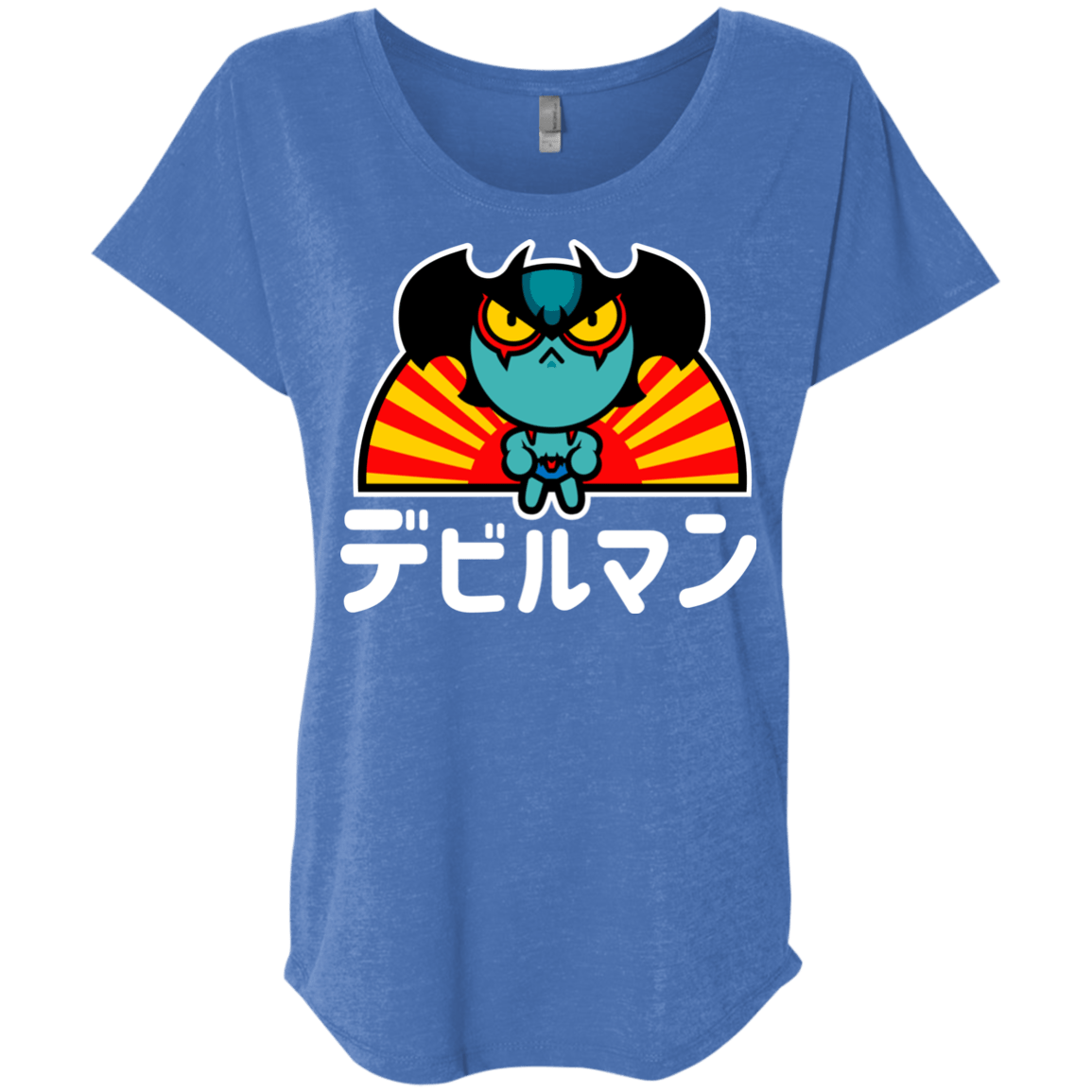 T-Shirts Vintage Royal / X-Small ChibiDebiruman Triblend Dolman Sleeve