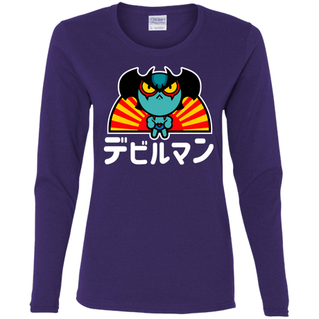 T-Shirts Purple / S ChibiDebiruman Women's Long Sleeve T-Shirt