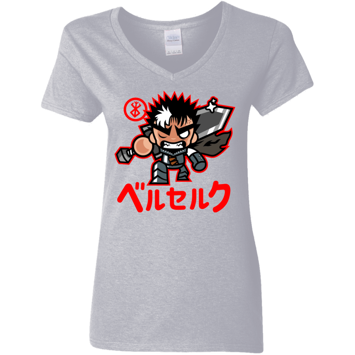 T-Shirts Sport Grey / S ChibiGuts Women's V-Neck T-Shirt