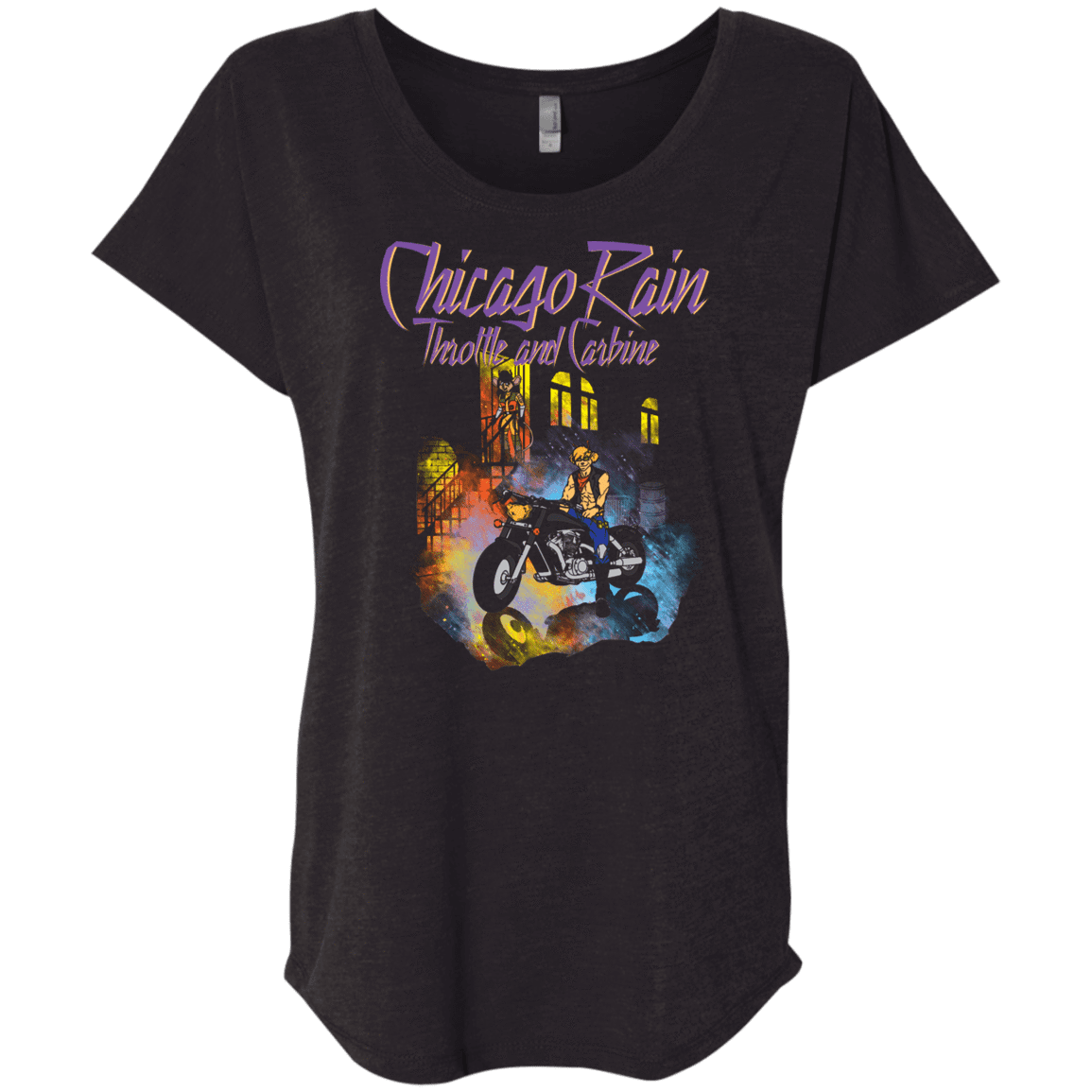 T-Shirts Vintage Black / X-Small Chicago Rain Triblend Dolman Sleeve