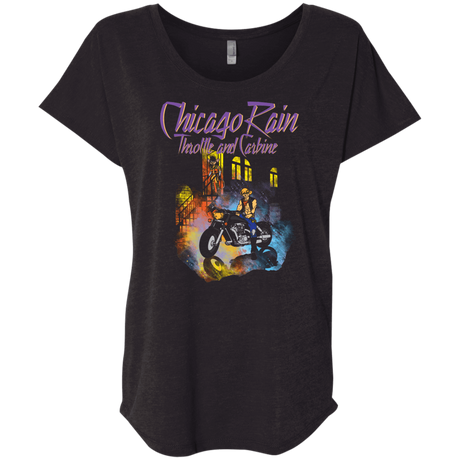 T-Shirts Vintage Black / X-Small Chicago Rain Triblend Dolman Sleeve