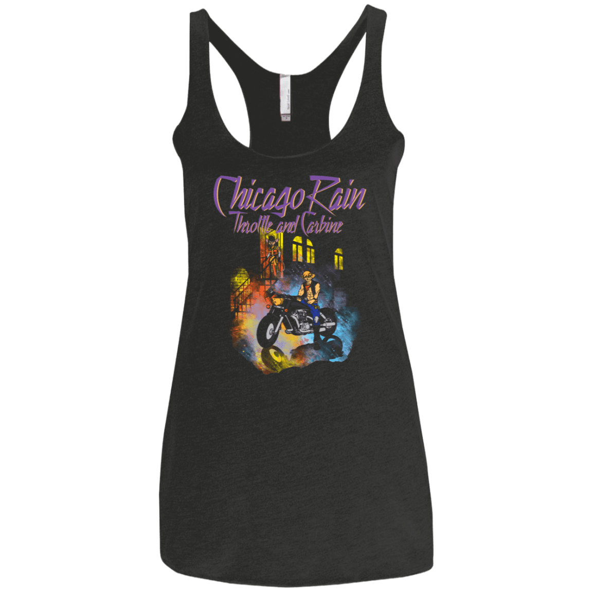 T-Shirts Vintage Black / X-Small Chicago Rain Women's Triblend Racerback Tank