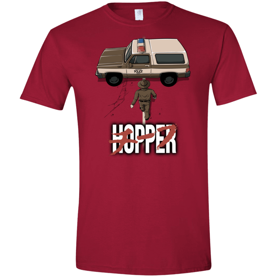 T-Shirts Cardinal Red / S Chief Hopper Men's Semi-Fitted Softstyle