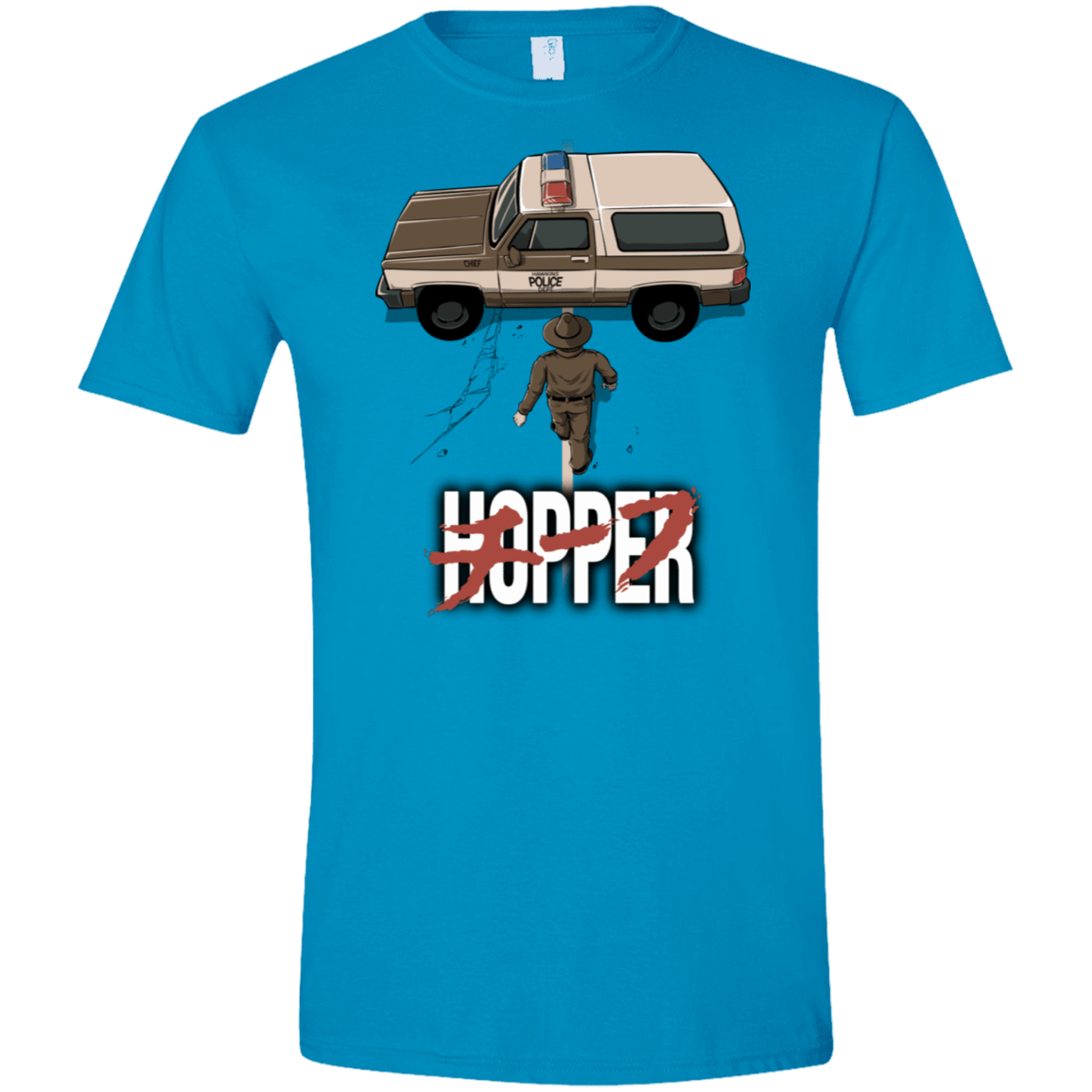 T-Shirts Sapphire / S Chief Hopper Men's Semi-Fitted Softstyle