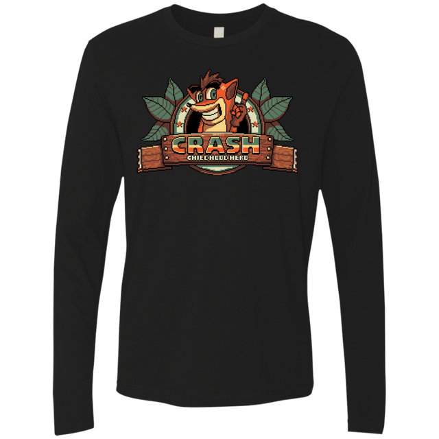 T-Shirts Black / S Childhood hero Men's Premium Long Sleeve