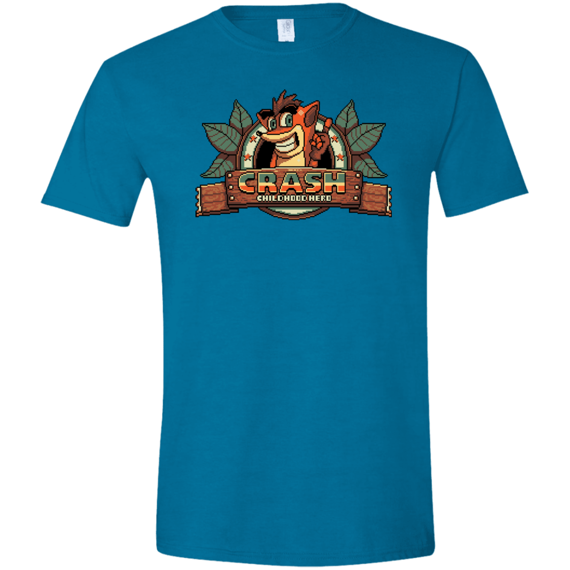 T-Shirts Antique Sapphire / S Childhood hero Men's Semi-Fitted Softstyle