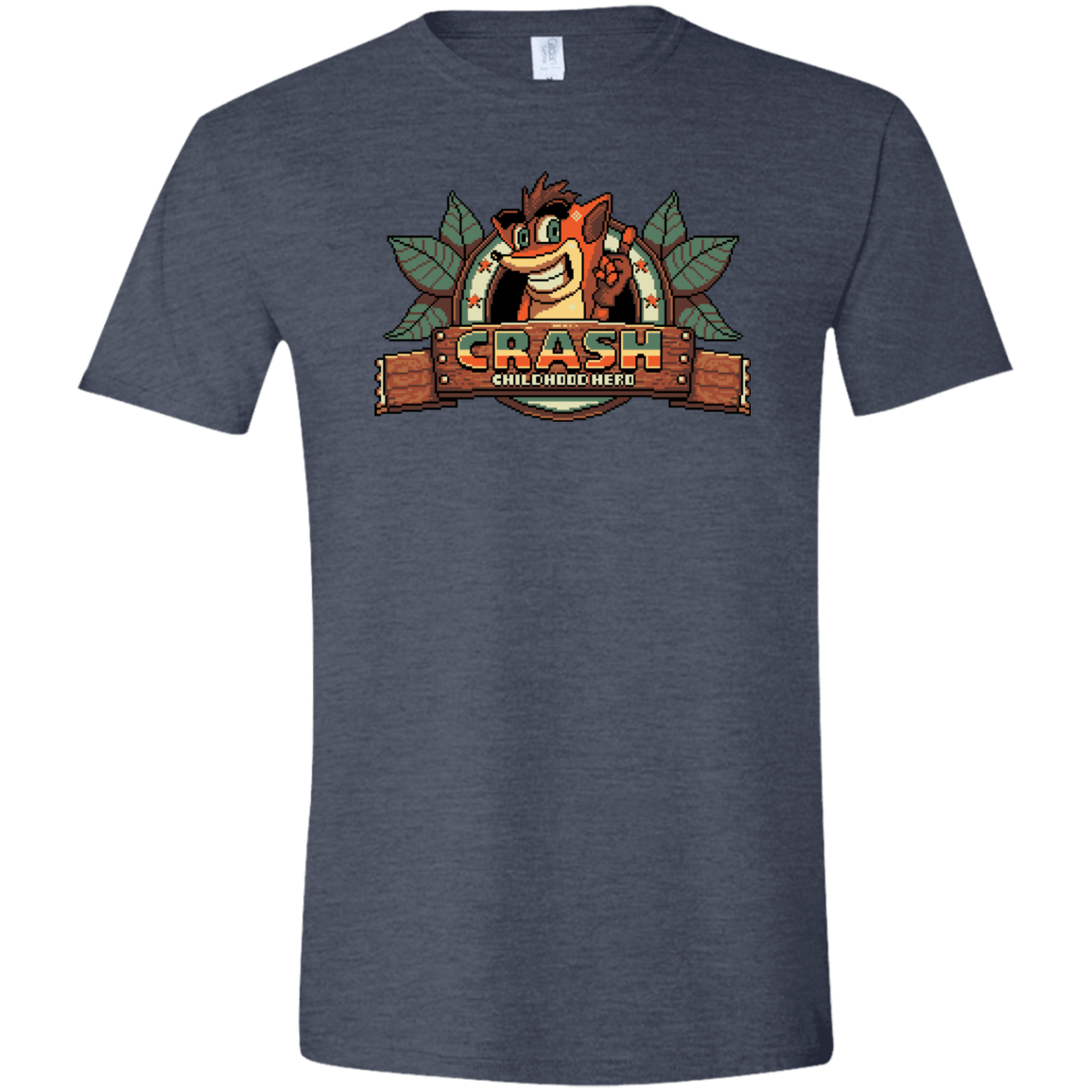 T-Shirts Heather Navy / S Childhood hero Men's Semi-Fitted Softstyle