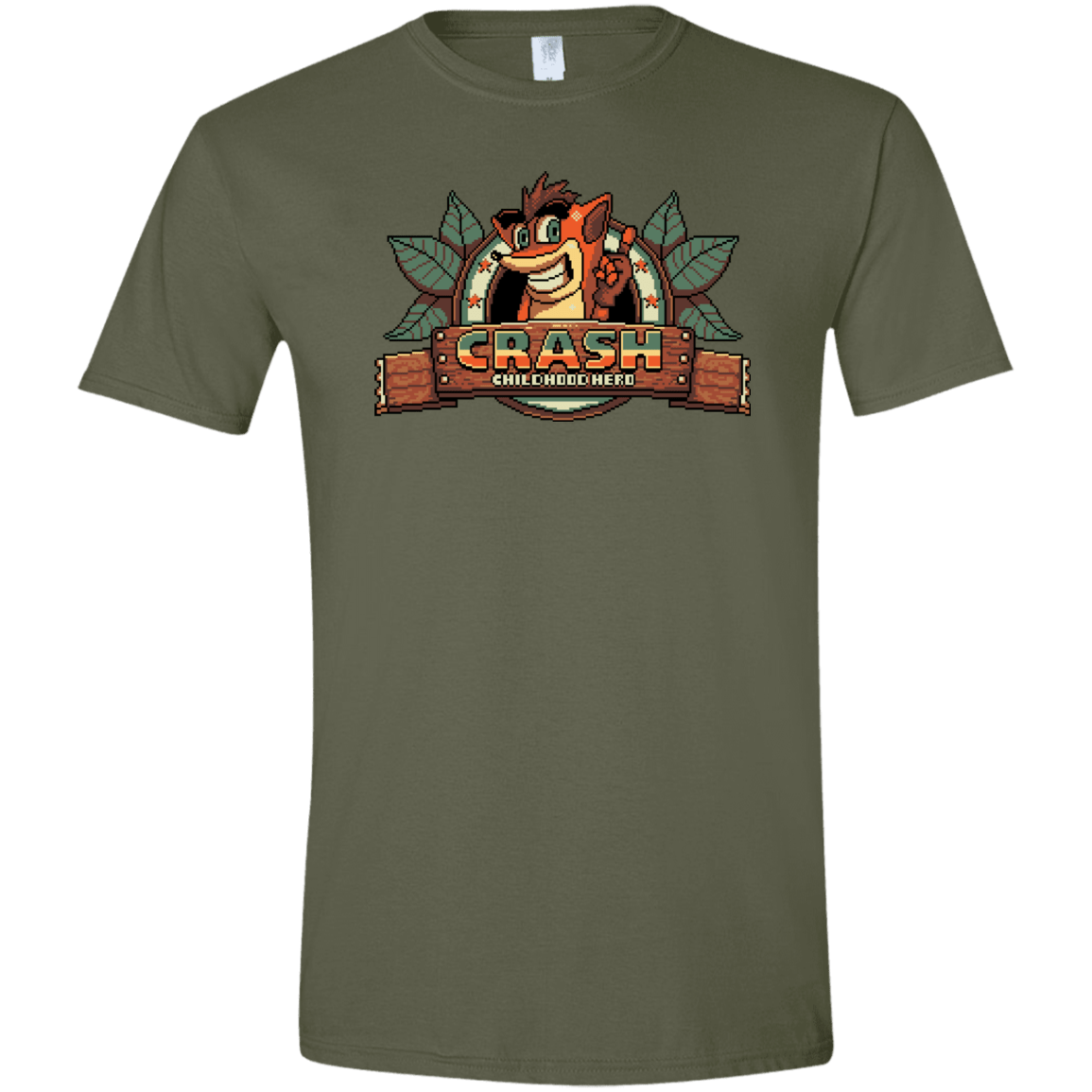 T-Shirts Military Green / S Childhood hero Men's Semi-Fitted Softstyle