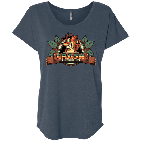 T-Shirts Indigo / X-Small Childhood hero Triblend Dolman Sleeve