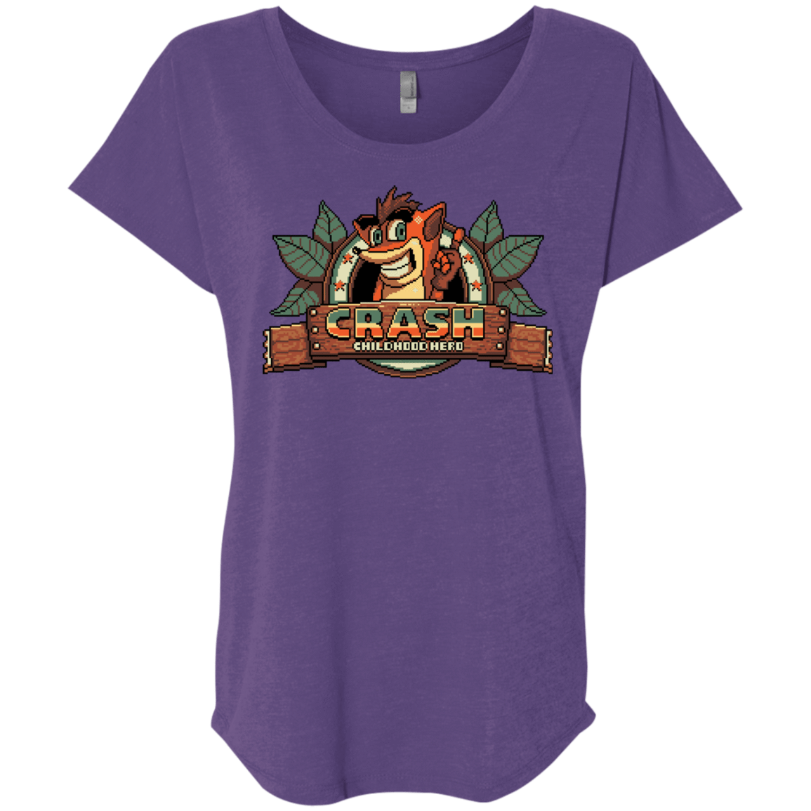 T-Shirts Purple Rush / X-Small Childhood hero Triblend Dolman Sleeve