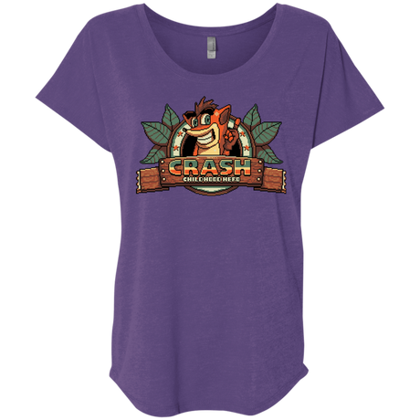 T-Shirts Purple Rush / X-Small Childhood hero Triblend Dolman Sleeve