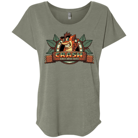 T-Shirts Venetian Grey / X-Small Childhood hero Triblend Dolman Sleeve