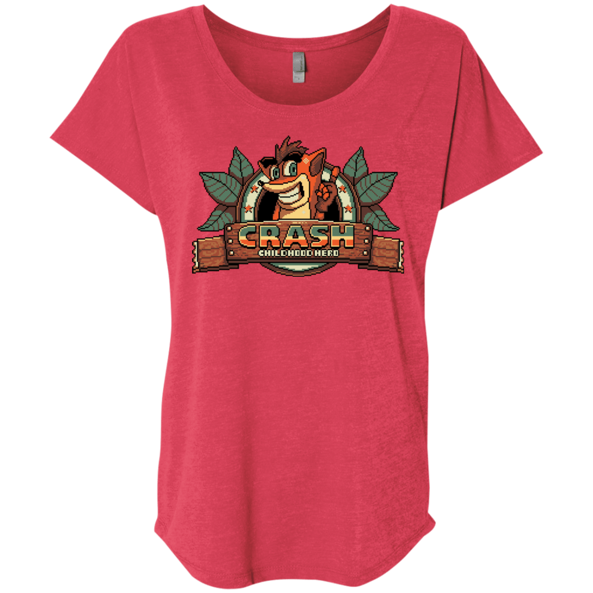 T-Shirts Vintage Red / X-Small Childhood hero Triblend Dolman Sleeve