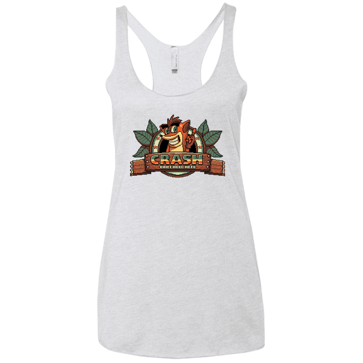 T-Shirts Heather White / X-Small Childhood hero Women's Triblend Racerback Tank