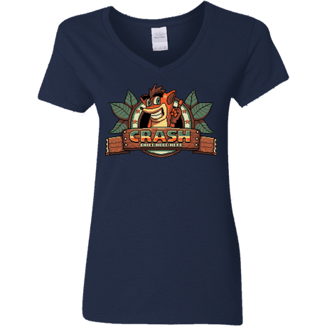 T-Shirts Navy / S Childhood hero Women's V-Neck T-Shirt