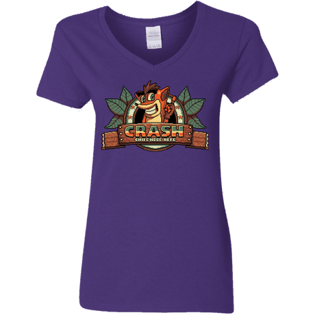 T-Shirts Purple / S Childhood hero Women's V-Neck T-Shirt