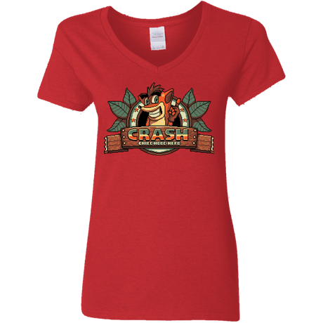T-Shirts Red / S Childhood hero Women's V-Neck T-Shirt