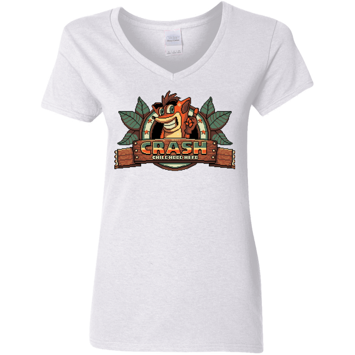 T-Shirts White / S Childhood hero Women's V-Neck T-Shirt