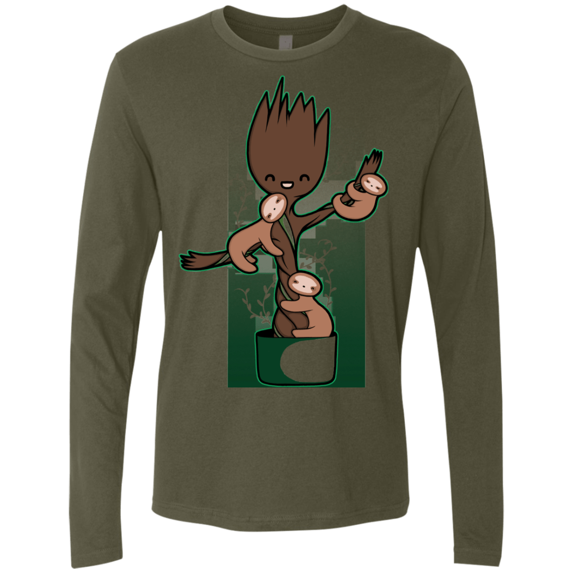 T-Shirts Military Green / Small Chilling Out Men's Premium Long Sleeve