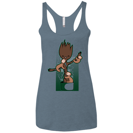 T-Shirts Indigo / X-Small Chilling Out Women's Triblend Racerback Tank