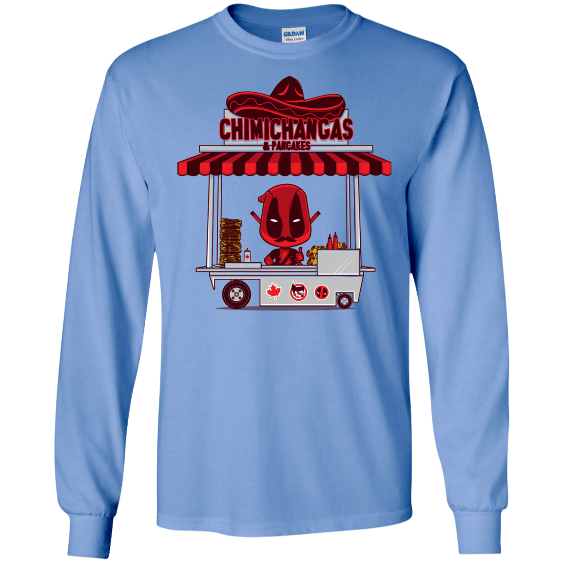 T-Shirts Carolina Blue / S CHIMICHANGAS & PANCAKES Men's Long Sleeve T-Shirt