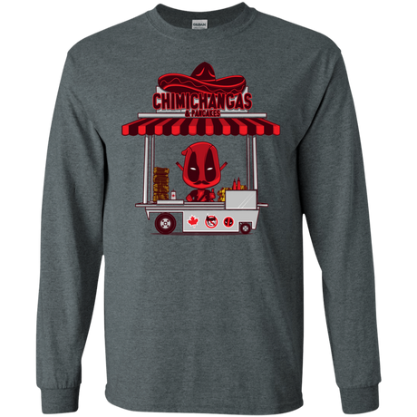 T-Shirts Dark Heather / S CHIMICHANGAS & PANCAKES Men's Long Sleeve T-Shirt