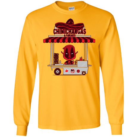 T-Shirts Gold / S CHIMICHANGAS & PANCAKES Men's Long Sleeve T-Shirt