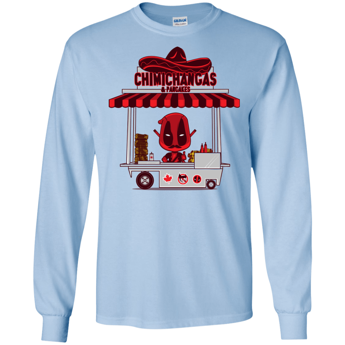 T-Shirts Light Blue / S CHIMICHANGAS & PANCAKES Men's Long Sleeve T-Shirt