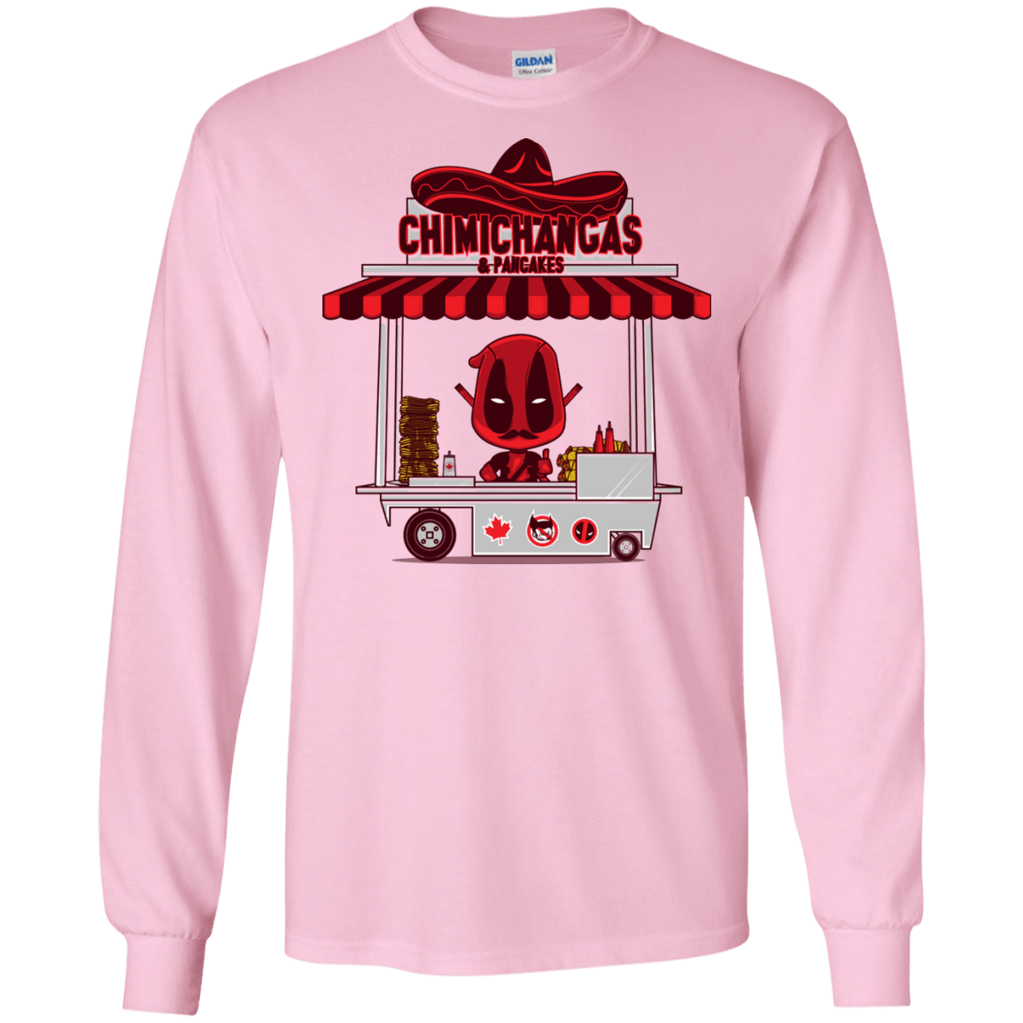 T-Shirts Light Pink / S CHIMICHANGAS & PANCAKES Men's Long Sleeve T-Shirt