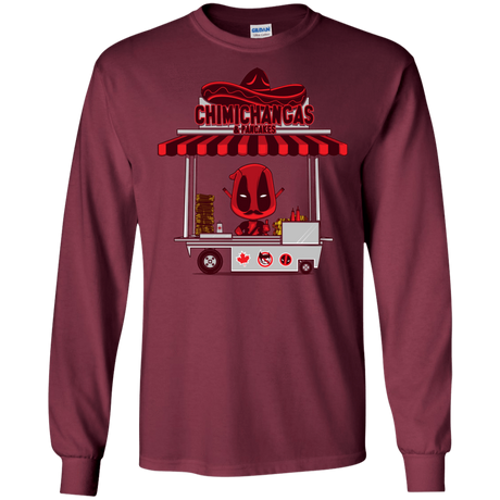 T-Shirts Maroon / S CHIMICHANGAS & PANCAKES Men's Long Sleeve T-Shirt