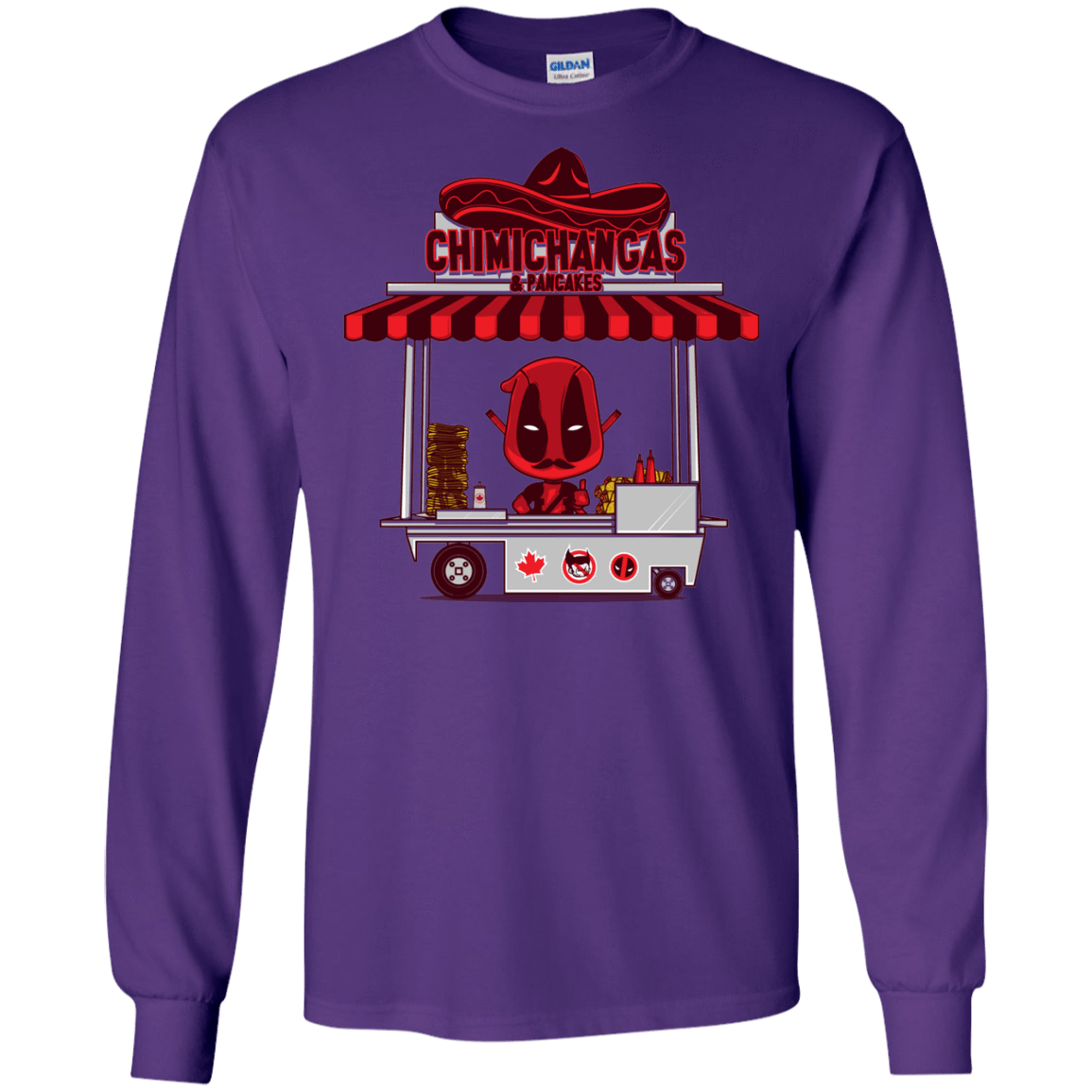 T-Shirts Purple / S CHIMICHANGAS & PANCAKES Men's Long Sleeve T-Shirt